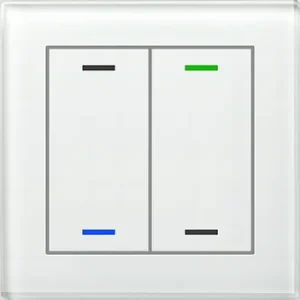 Glass Push-button II Lite 2-fold RGBW Αισθητήρας Θερμοκρασίας