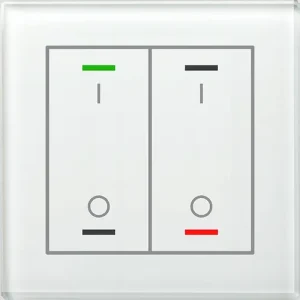 Glass Push-button II Lite 2-fold RGBW Αισθητήρας Θερμοκρασίας / Switch