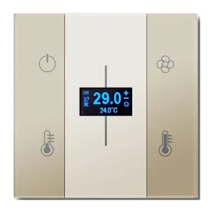 Qubik Glass Vertical Xωρητικός Θερμοστάτης KNX