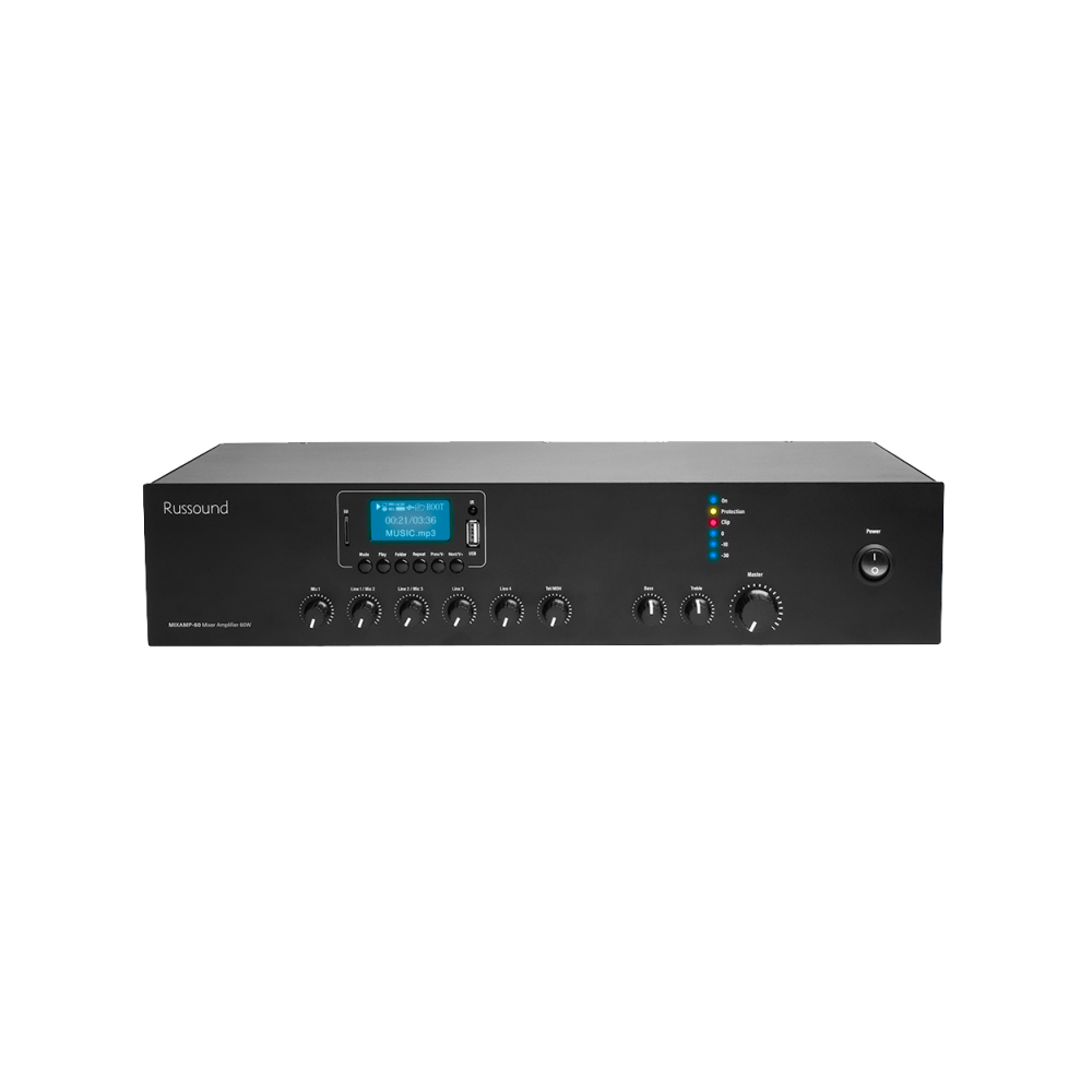 MIXAMP-60 70V Mixer Amplifier with Media Player