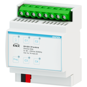 KNX dimmer 90-230V~50/60Hz 4 channels with common neutral