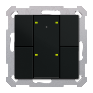 Push Button Plus 55 4-Fold, Black matt finish