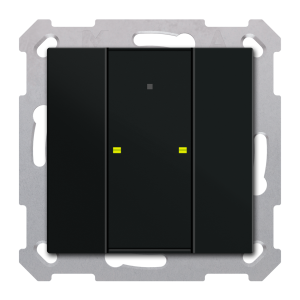 Κουμπί KNX RF+ Plus 2 θέσεων, με ενεργοποιητή, μαύρο ματ