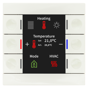 KNX Push Button Smart 86 με έγχρωμη οθόνη και αισθητήρα θερμοκρασίας