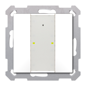 KNX Push Button Plus TS 55 2 gang, Pure White matt finish
