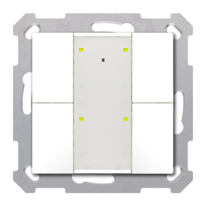 KNX Push Button Plus TS 55 4 gang, Pure White matt finish