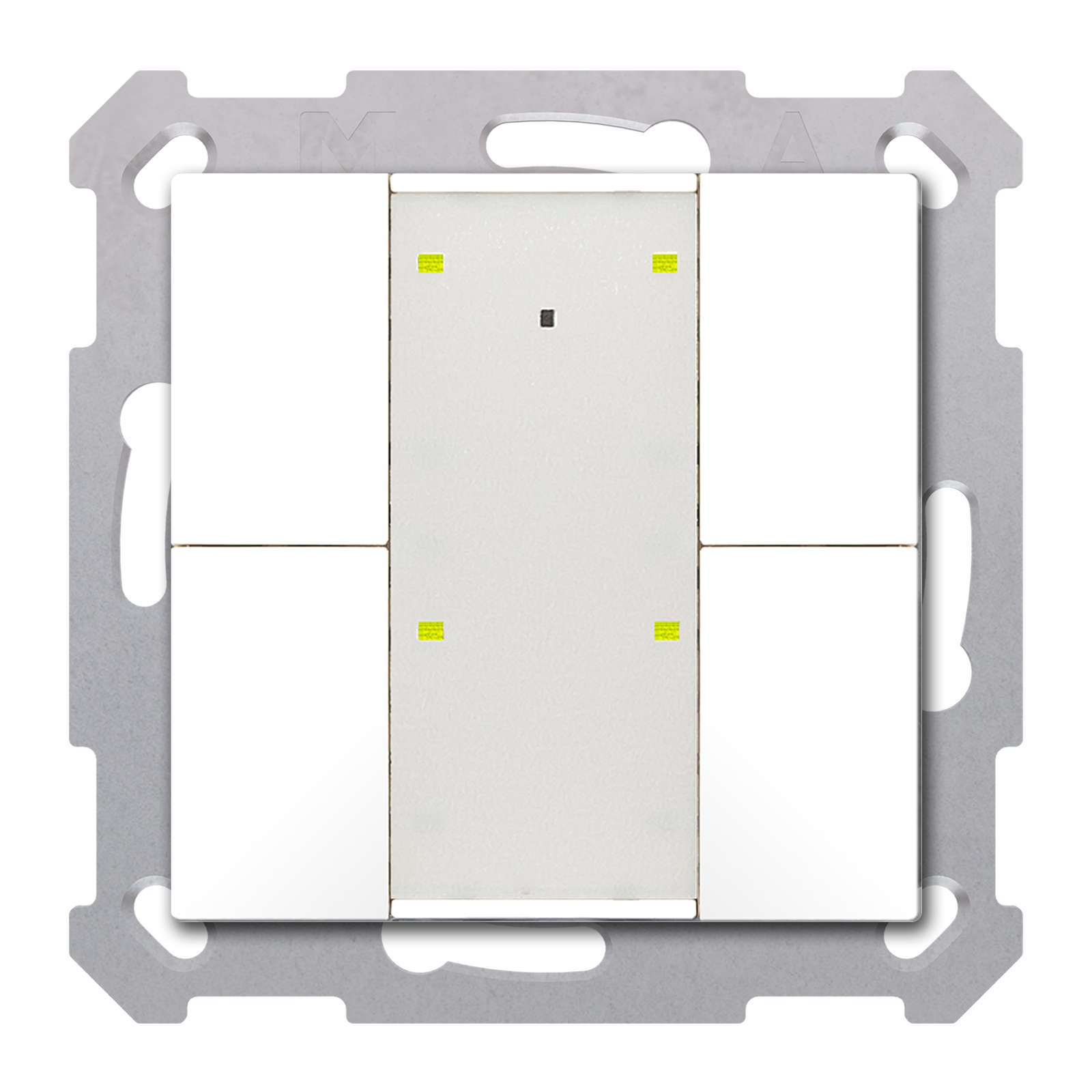 KNX Push Button Plus TS 55 4 gang, Pure White matt finish