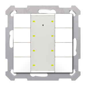 KNX Push Button Plus TS 55 8 gang, Pure White matt finish