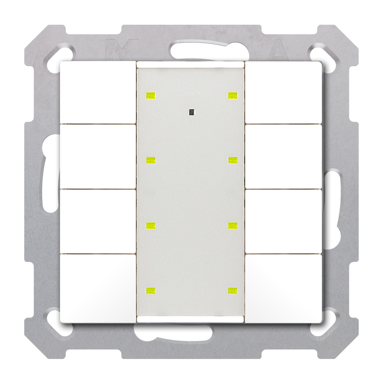 KNX Push Button Plus TS 55 8 gang, Pure White matt finish