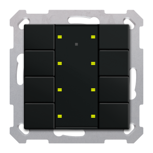 Push Button Plus 55 8-Fold, Black matt finish