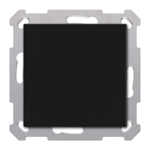 KNX Push Button Lite 55 Basic 1-Fold, neutral, Black matt