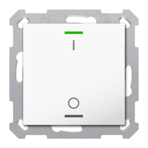 KNX RF+ Push Button Lite 55 1-Fold, Switch, RGBW, TS, Pure White