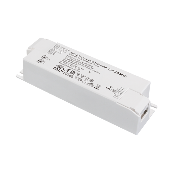 Πρόγραμμα οδήγησης LED Casambi 45W 2 καναλιών με δυνατότητα NFC (σταθερό ρεύμα)
