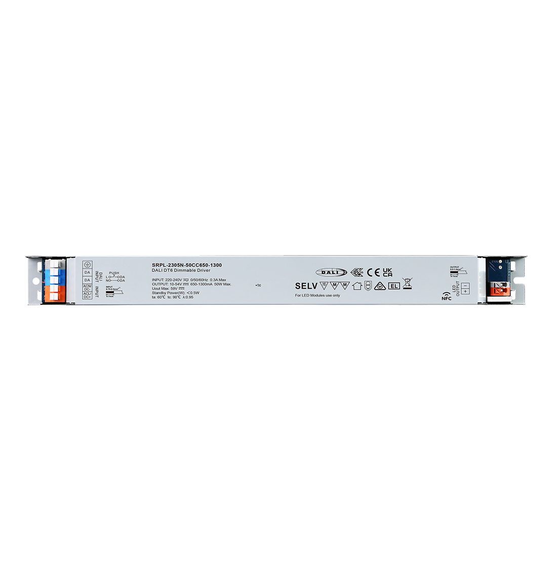 Οδηγός LED DALI DT6 NFC 50W (σταθερό ρεύμα)