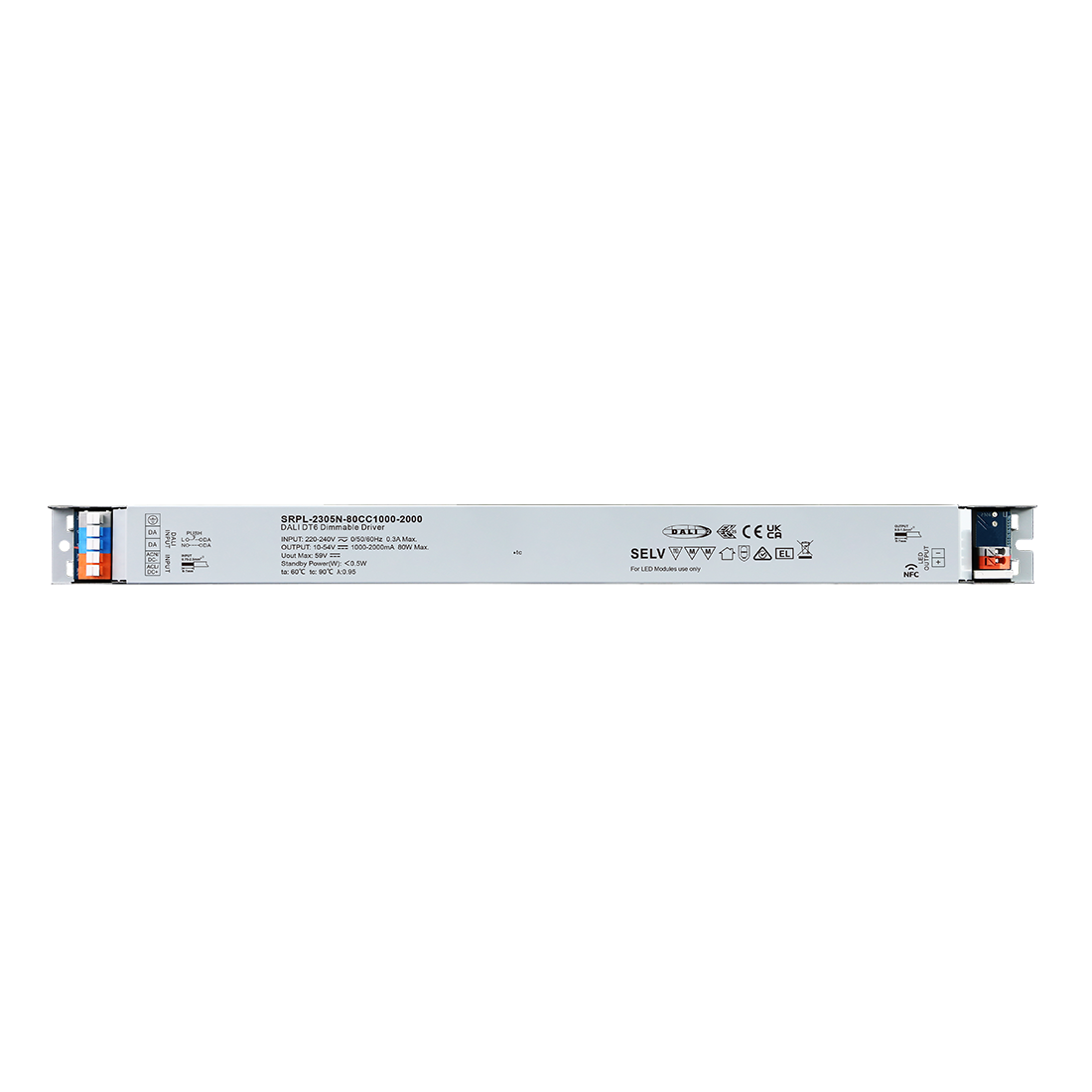 Οδηγός LED DALI DT6 NFC 80W (σταθερό ρεύμα)
