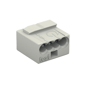 Κλέμμα Διακλάδωσης MICRO PUSH WIRE® 4 Αγωγών, Ανοιχτό Γκρι, για Κουτιά Διακλάδωσης