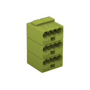 Θηλυκός PCB Connector 3 Πόλων με PUSH WIRE®, 4 Συνδέσεις ανά Πόλο, 6A, Βήμα 5,75 mm