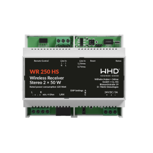 WHD WR250DSP HS – KNX Bluetooth/WLAN Audio Receiver 2×50W με DSP για Ράγα DIN