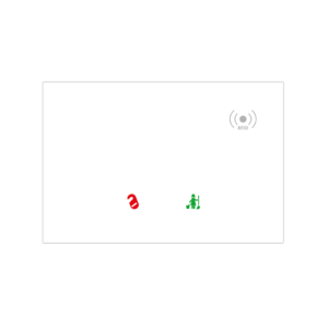 KNX Secure Οριζόντιο Γυάλινο DND/MUR με RFID 13,56 MHz Reader / Card Holder Mode & Proximity Sensor