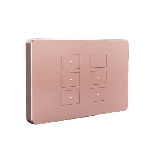 Premium KNX Aluminium Διακόπτης 6 Πλήκτρων με RGB LED Feedback & Αισθητήρα Θερμοκρασίας - Image 4