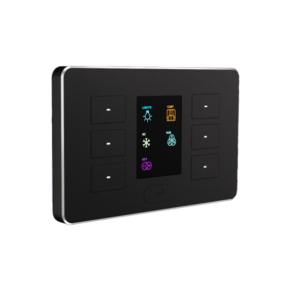 Premium KNX Aluminium Room Controller με Οθόνη TFT 2,4", 6 Πλήκτρα, 32 Λειτουργίες & Θερμοστάτη