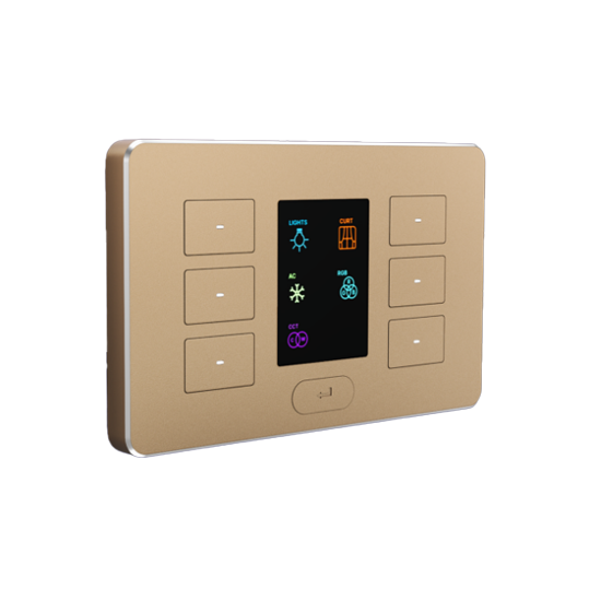 Premium KNX Aluminium Room Controller με Οθόνη TFT 2,4", 6 Πλήκτρα, 32 Λειτουργίες & Θερμοστάτη - Image 3