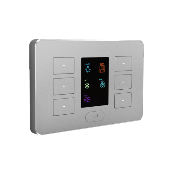 Premium KNX Aluminium Room Controller με Οθόνη TFT 2,4", 6 Πλήκτρα, 32 Λειτουργίες & Θερμοστάτη - Image 2